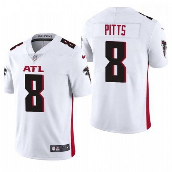 Men Atlanta Falcons #8 Kyle Pitts White 2021 Draft Jersey Men Atlanta Falcons #8 Kyle Pitts White 2021 Draft Jersey