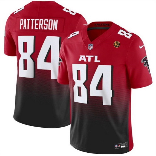 Men Atlanta Falcons 84 Cordarrelle Patterson Red Black 2023 F U S E With John Madden Patch Vapor Limited Stitched Football Jersey Men Atlanta Falcons 84 Cordarrelle Patterson Red Black 2023 F U S E With John Madden Patch Vapor Limited Stitched Football Jersey