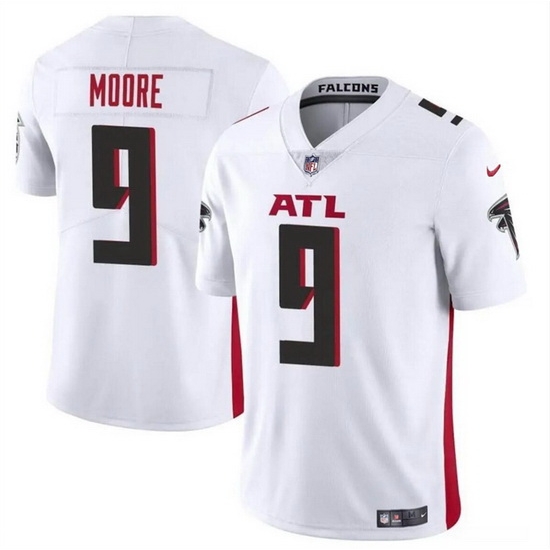 Men Atlanta Falcons 9 Rondale Moore White Vapor Untouchable Limited Stitched Football Jersey Men Atlanta Falcons 9 Rondale Moore White Vapor Untouchable Limited Stitched Football Jersey