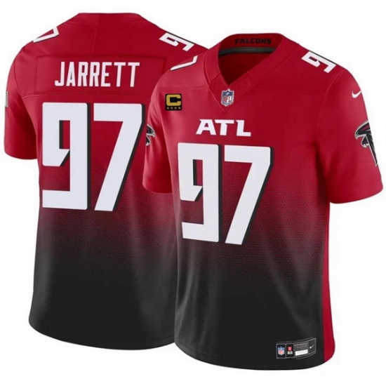 Men Atlanta Falcons 97 Grady Jarrett Red Black 2024 F U S E With 4 Star C Patch Vapor Untouchable Limited Stitched Football Jersey Men Atlanta Falcons 97 Grady Jarrett Red Black 2024 F U S E With 4 Star C Patch Vapor Untouchable Limited Stitched Football Jersey
