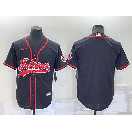 Men Atlanta Falcons Blank Black Cool Base Stitched Baseball Jersey Men Atlanta Falcons Blank Black Cool Base Stitched Baseball Jersey
