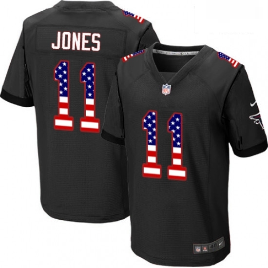 Men Nike Atlanta Falcons 11 Julio Jones Elite Black Alternate USA Flag Fashion NFL Jersey Men Nike Atlanta Falcons 11 Julio Jones Elite Black Alternate USA Flag Fashion NFL Jersey