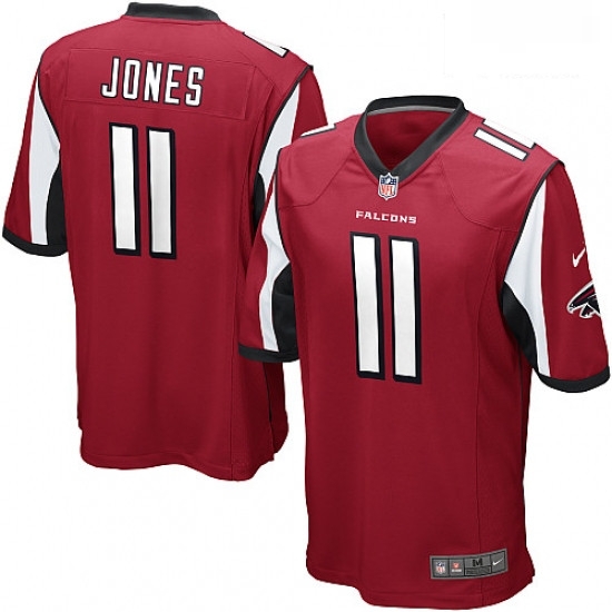 Men Nike Atlanta Falcons 11 Julio Jones Game Red Team Color NFL Jersey Men Nike Atlanta Falcons 11 Julio Jones Game Red Team Color NFL Jersey