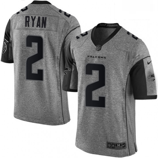 Men Nike Atlanta Falcons 2 Matt Ryan Limited Gray Gridiron NFL Jersey Men Nike Atlanta Falcons 2 Matt Ryan Limited Gray Gridiron NFL Jersey
