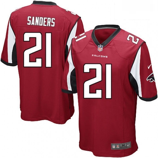 Men Nike Atlanta Falcons 21 Deion Sanders Game Red Team Color NFL Jersey Men Nike Atlanta Falcons 21 Deion Sanders Game Red Team Color NFL Jersey