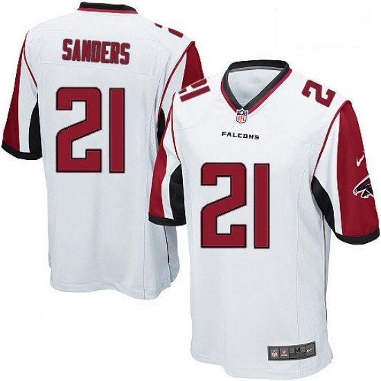 Men Nike Atlanta Falcons 21 Deion Sanders Game White NFL Jersey Men Nike Atlanta Falcons 21 Deion Sanders Game White NFL Jersey