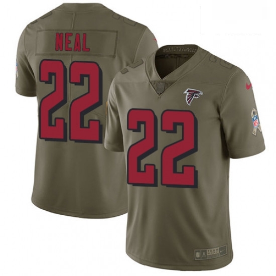 Men Nike Atlanta Falcons 22 Keanu Neal Limited Olive 2017 Salute to Service NFL Jersey Men Nike Atlanta Falcons 22 Keanu Neal Limited Olive 2017 Salute to Service NFL Jersey