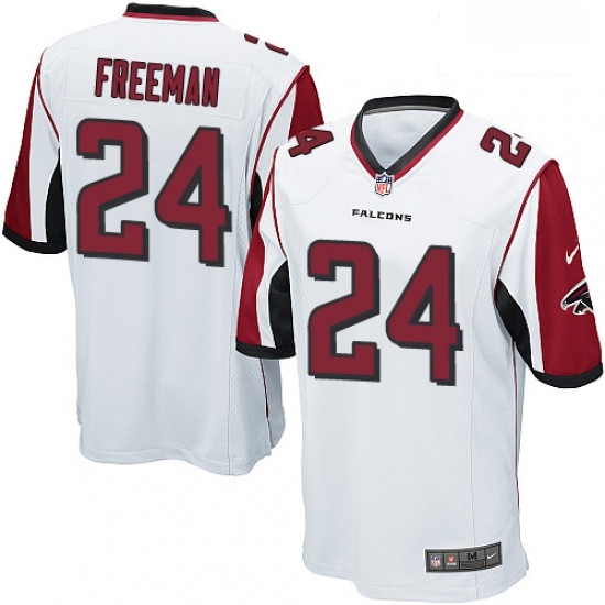 Men Nike Atlanta Falcons 24 Devonta Freeman Game White NFL Jersey Men Nike Atlanta Falcons 24 Devonta Freeman Game White NFL Jersey