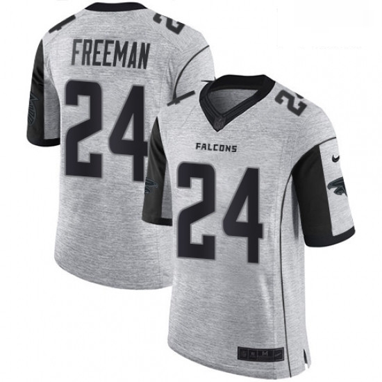 Men Nike Atlanta Falcons 24 Devonta Freeman Limited Gray Gridiron II NFL Jersey Men Nike Atlanta Falcons 24 Devonta Freeman Limited Gray Gridiron II NFL Jersey