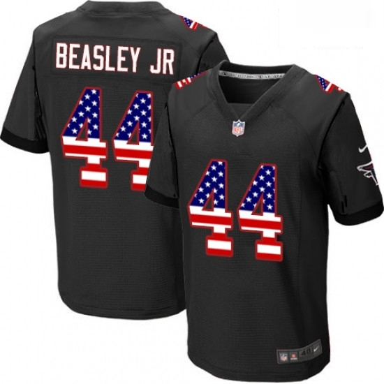 Men Nike Atlanta Falcons 44 Vic Beasley Elite Black Alternate USA Flag Fashion NFL Jersey Men Nike Atlanta Falcons 44 Vic Beasley Elite Black Alternate USA Flag Fashion NFL Jersey