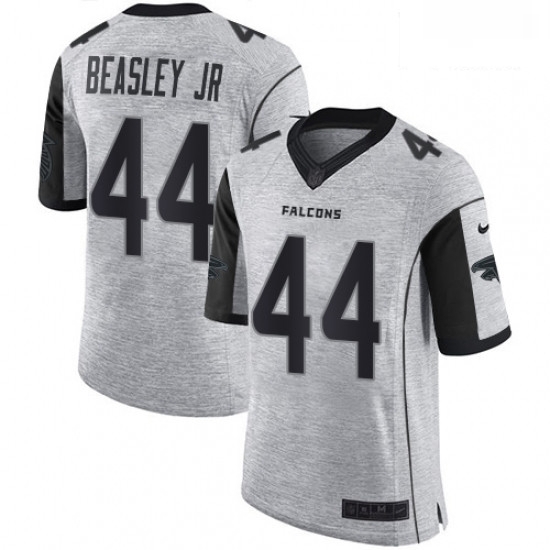 Men Nike Atlanta Falcons 44 Vic Beasley Limited Gray Gridiron II NFL Jersey Men Nike Atlanta Falcons 44 Vic Beasley Limited Gray Gridiron II NFL Jersey