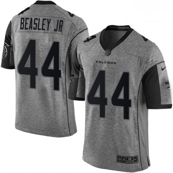 Men Nike Atlanta Falcons 44 Vic Beasley Limited Gray Gridiron NFL Jersey Men Nike Atlanta Falcons 44 Vic Beasley Limited Gray Gridiron NFL Jersey