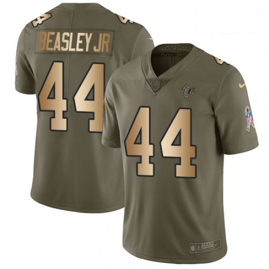 Men Nike Atlanta Falcons 44 Vic Beasley Limited OliveGold 2017 Salute to Service NFL Jersey Men Nike Atlanta Falcons 44 Vic Beasley Limited OliveGold 2017 Salute to Service NFL Jersey