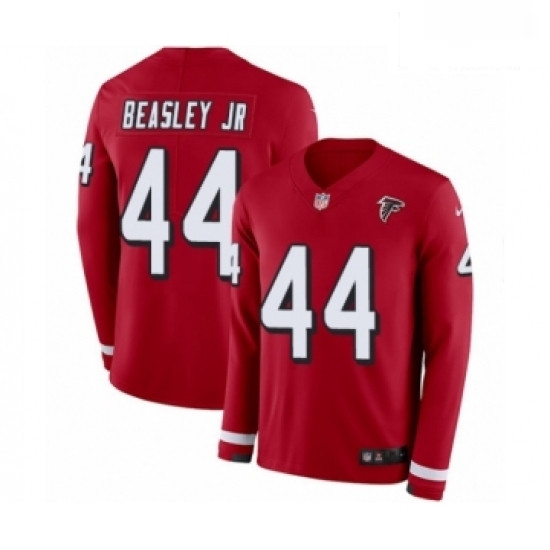Men Nike Atlanta Falcons 44 Vic Beasley Limited Red Therma Long Sleeve NFL Jersey Men Nike Atlanta Falcons 44 Vic Beasley Limited Red Therma Long Sleeve NFL Jersey