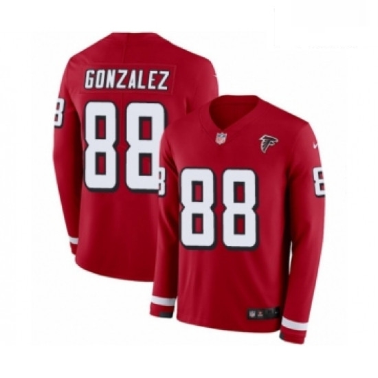 Men Nike Atlanta Falcons 88 Tony Gonzalez Limited Red Therma Long Sleeve NFL Jersey Men Nike Atlanta Falcons 88 Tony Gonzalez Limited Red Therma Long Sleeve NFL Jersey