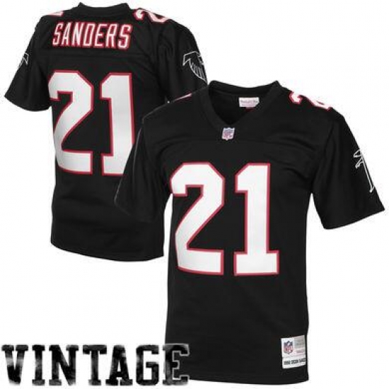 Men Nike Falcons #21 Deion Sanders Black Stitched 1994 Authentic NFL Throwback Jersey Men Nike Falcons #21 Deion Sanders Black Stitched 1994 Authentic NFL Throwback Jersey