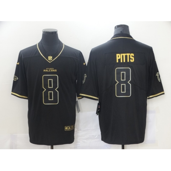 Nike Atlanta Falcons 8 Kyle Pitts Black Gold Vapor Untouchable Limited Jersey Nike Atlanta Falcons 8 Kyle Pitts Black Gold Vapor Untouchable Limited Jersey