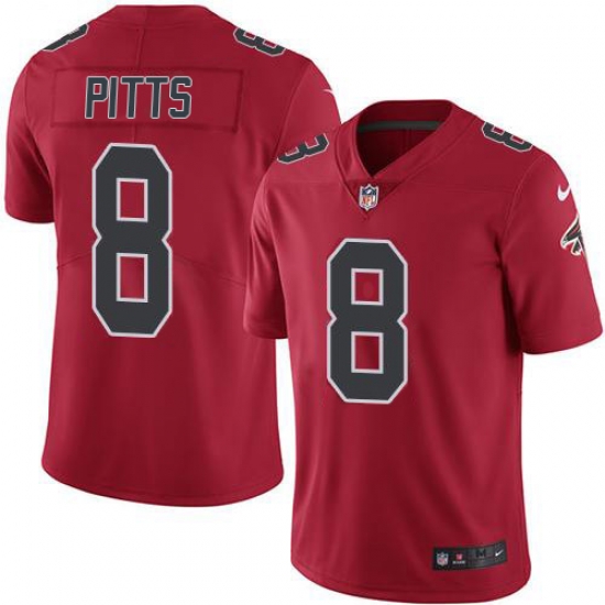 Nike Atlanta Falcons 8 Kyle Pitts Red Men Stitched NFL Limited Rush Jersey Nike Atlanta Falcons 8 Kyle Pitts Red Men Stitched NFL Limited Rush Jersey
