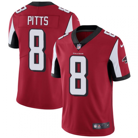 Nike Atlanta Falcons 8 Kyle Pitts Red Team Color Men Stitched NFL Vapor Untouchable Limited Jersey Nike Atlanta Falcons 8 Kyle Pitts Red Team Color Men Stitched NFL Vapor Untouchable Limited Jersey