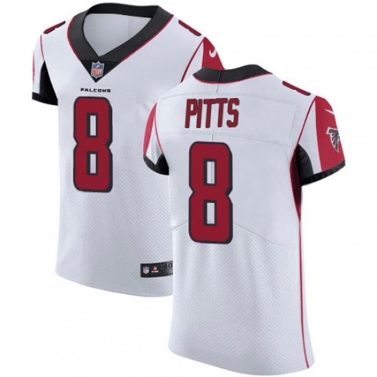 Nike Atlanta Falcons 8 Kyle Pitts White Men Stitched NFL Vapor Untouchable Elite Jersey Nike Atlanta Falcons 8 Kyle Pitts White Men Stitched NFL Vapor Untouchable Elite Jersey