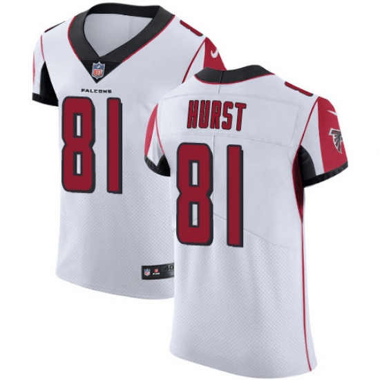 Nike Atlanta Falcons 81 Hayden Hurst White Men Stitched NFL New Elite Jersey Nike Atlanta Falcons 81 Hayden Hurst White Men Stitched NFL New Elite Jersey