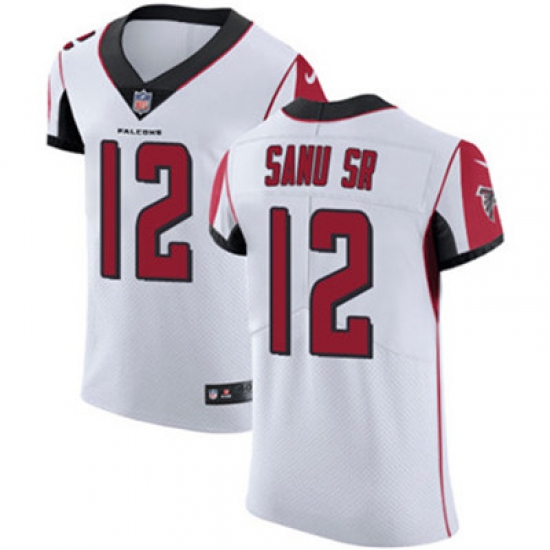 Nike Falcons #12 Mohamed Sanu Sr White Mens Stitched NFL Vapor Untouchable Elite Jersey Nike Falcons #12 Mohamed Sanu Sr White Mens Stitched NFL Vapor Untouchable Elite Jersey
