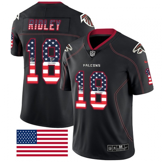 Nike Falcons #18 Calvin Ridley Black Men Stitched NFL Limited Rush USA Flag Jersey Nike Falcons #18 Calvin Ridley Black Men Stitched NFL Limited Rush USA Flag Jersey