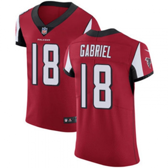 Nike Falcons #18 Taylor Gabriel Red Team Color Mens Stitched NFL Vapor Untouchable Elite Jersey Nike Falcons #18 Taylor Gabriel Red Team Color Mens Stitched NFL Vapor Untouchable Elite Jersey