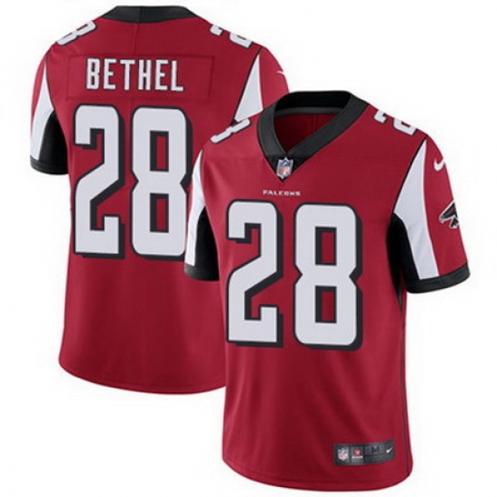 Nike Falcons #28 Justin Bethel Red Team Color Mens Stitched NFL Vapor Untouchable Limited Jersey Nike Falcons #28 Justin Bethel Red Team Color Mens Stitched NFL Vapor Untouchable Limited Jersey