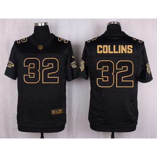 Nike Falcons #32 Jalen Collins Black Mens Stitched NFL Elite Pro Line Gold Collection Jersey Nike Falcons #32 Jalen Collins Black Mens Stitched NFL Elite Pro Line Gold Collection Jersey