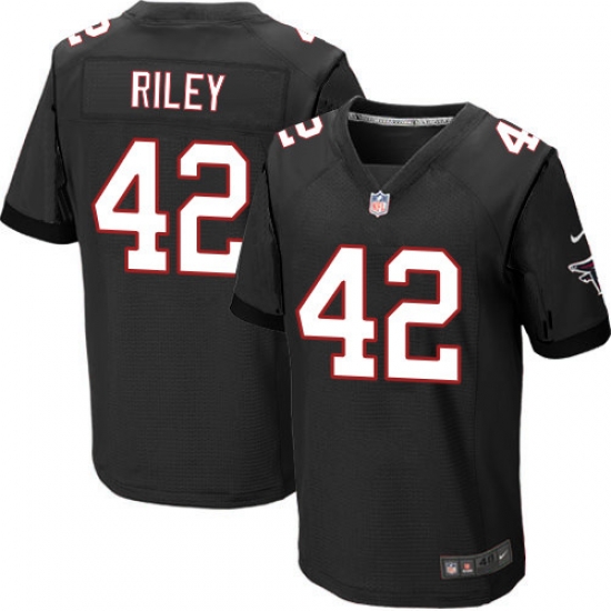 Nike Falcons #42 Duke Riley Black Alternate Mens Stitched NFL Elite Jersey Nike Falcons #42 Duke Riley Black Alternate Mens Stitched NFL Elite Jersey