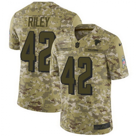 Nike Falcons #42 Duke Riley Camo Mens Stitched NFL Limited 2018 Salute To Service Jersey Nike Falcons #42 Duke Riley Camo Mens Stitched NFL Limited 2018 Salute To Service Jersey