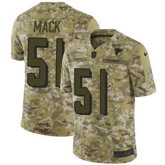 Nike Falcons #51 Alex Mack Camo Mens Stitched NFL Limited 2018 Salute To Service Jersey Nike Falcons #51 Alex Mack Camo Mens Stitched NFL Limited 2018 Salute To Service Jersey