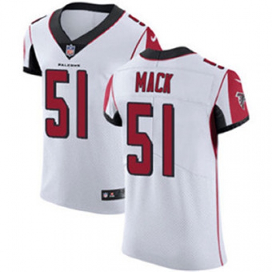 Nike Falcons #51 Alex Mack White Mens Stitched NFL Vapor Untouchable Elite Jersey Nike Falcons #51 Alex Mack White Mens Stitched NFL Vapor Untouchable Elite Jersey