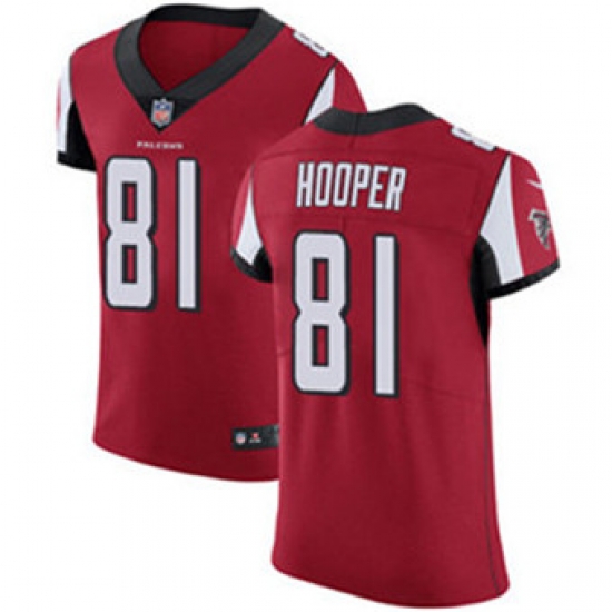 Nike Falcons #81 Austin Hooper Red Team Color Mens Stitched NFL Vapor Untouchable Elite Jersey Nike Falcons #81 Austin Hooper Red Team Color Mens Stitched NFL Vapor Untouchable Elite Jersey