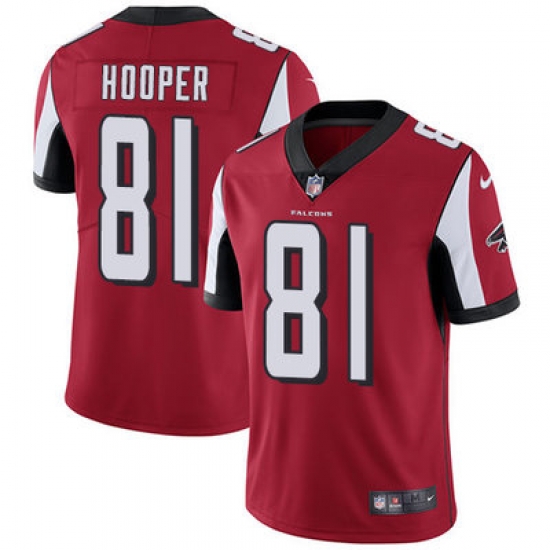Nike Falcons #81 Austin Hooper Red Team Color Mens Stitched NFL Vapor Untouchable Limited Jersey Nike Falcons #81 Austin Hooper Red Team Color Mens Stitched NFL Vapor Untouchable Limited Jersey
