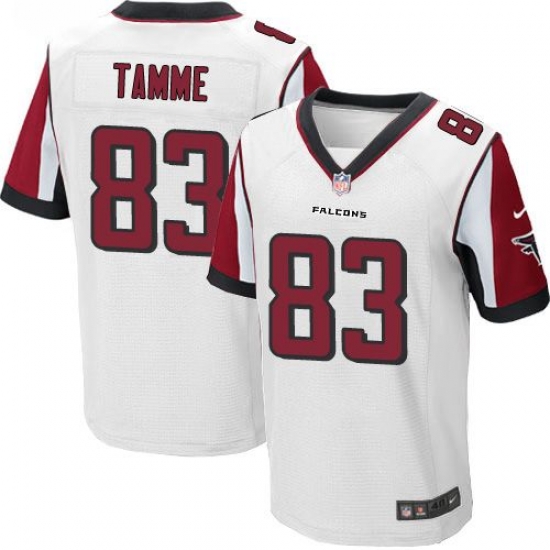 Nike Falcons #83 Jacob Tamme White Mens Stitched NFL Elite Jersey Nike Falcons #83 Jacob Tamme White Mens Stitched NFL Elite Jersey