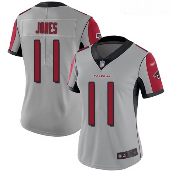 Falcons #11 Julio Jones Silver Women Stitched Football Limited Inverted Legend Jersey Falcons #11 Julio Jones Silver Women Stitched Football Limited Inverted Legend Jersey