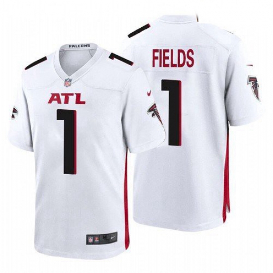 Women Atlanta Falcons #1 Justin Fields White 2021 Draft Jersey Women Atlanta Falcons #1 Justin Fields White 2021 Draft Jersey