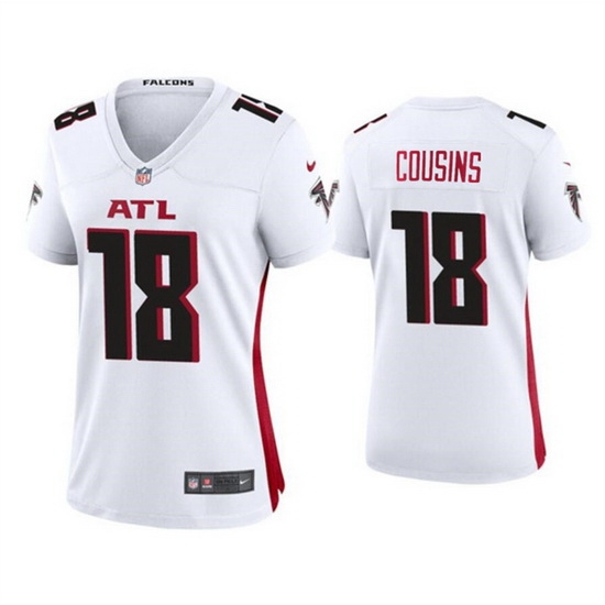Women Atlanta Falcons 18 Kirk Cousins White Stitched Jersey Women Atlanta Falcons 18 Kirk Cousins White Stitched Jersey