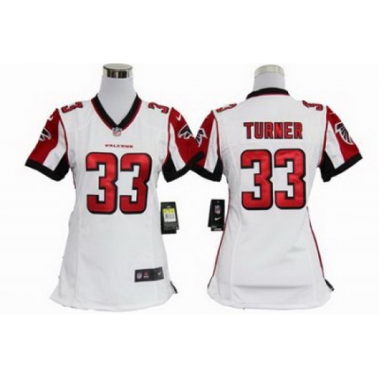 Women Nike Atlanta Falcons #33 Michael Turner White Jerseys Women Nike Atlanta Falcons #33 Michael Turner White Jerseys
