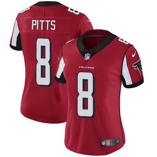 Women Nike Atlanta Falcons 8 Kyle Pitts Red Team Color Women Stitched NFL Vapor Untouchable Limited Jersey Women Nike Atlanta Falcons 8 Kyle Pitts Red Team Color Women Stitched NFL Vapor Untouchable Limited Jersey