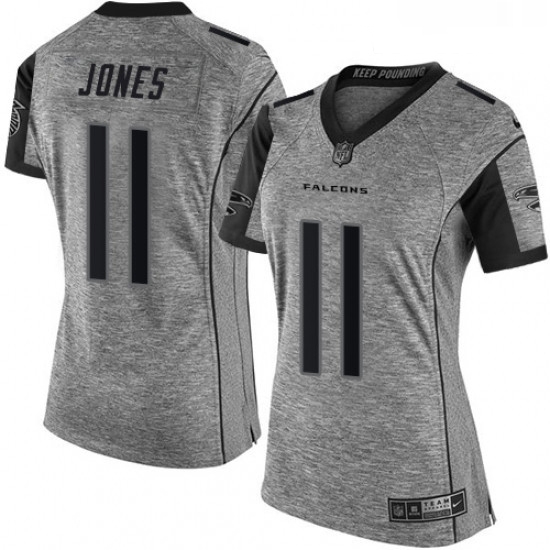 Womens Nike Atlanta Falcons 11 Julio Jones Limited Gray Gridiron NFL Jersey Womens Nike Atlanta Falcons 11 Julio Jones Limited Gray Gridiron NFL Jersey