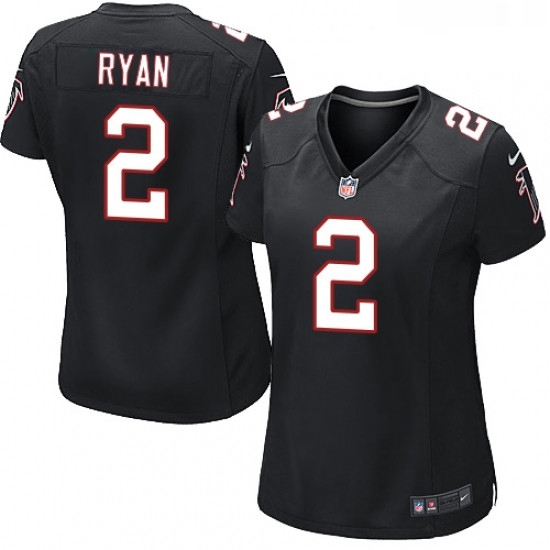 Womens Nike Atlanta Falcons 2 Matt Ryan Game Black Alternate NFL Jersey Womens Nike Atlanta Falcons 2 Matt Ryan Game Black Alternate NFL Jersey