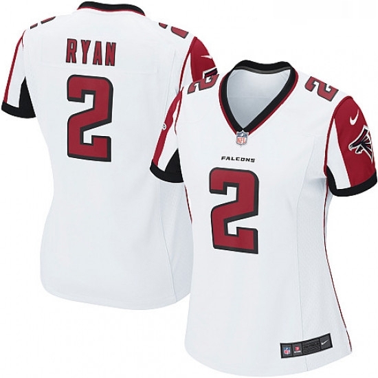 Womens Nike Atlanta Falcons 2 Matt Ryan Game White NFL Jersey Womens Nike Atlanta Falcons 2 Matt Ryan Game White NFL Jersey