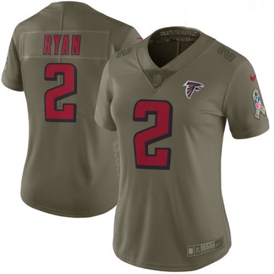 Womens Nike Atlanta Falcons 2 Matt Ryan Limited Olive 2017 Salute to Service NFL Jersey Womens Nike Atlanta Falcons 2 Matt Ryan Limited Olive 2017 Salute to Service NFL Jersey