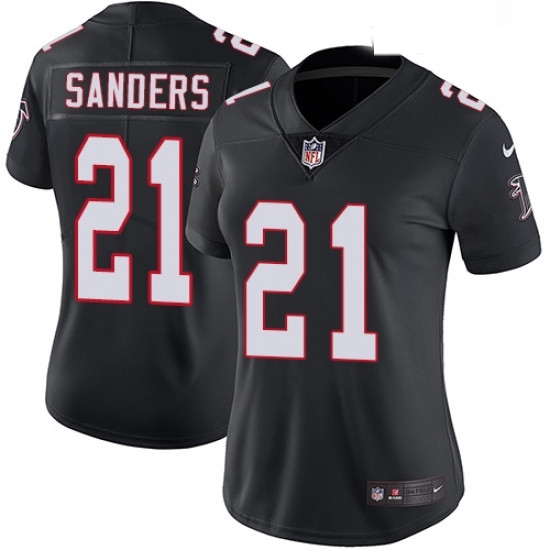 Womens Nike Atlanta Falcons 21 Deion Sanders Black Alternate Vapor Untouchable Limited Player NFL Jersey Womens Nike Atlanta Falcons 21 Deion Sanders Black Alternate Vapor Untouchable Limited Player NFL Jersey