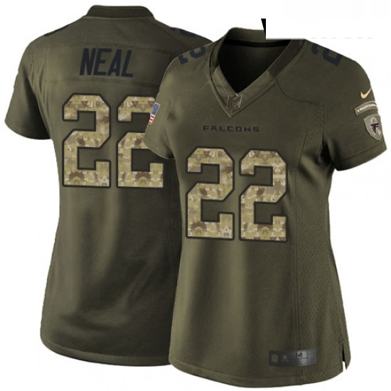 Womens Nike Atlanta Falcons 22 Keanu Neal Elite Green Salute to Service NFL Jersey Womens Nike Atlanta Falcons 22 Keanu Neal Elite Green Salute to Service NFL Jersey