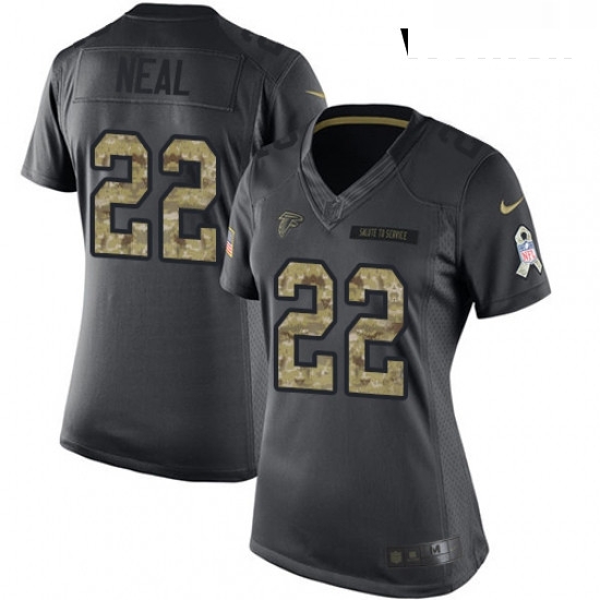 Womens Nike Atlanta Falcons 22 Keanu Neal Limited Black 2016 Salute to Service NFL Jersey Womens Nike Atlanta Falcons 22 Keanu Neal Limited Black 2016 Salute to Service NFL Jersey