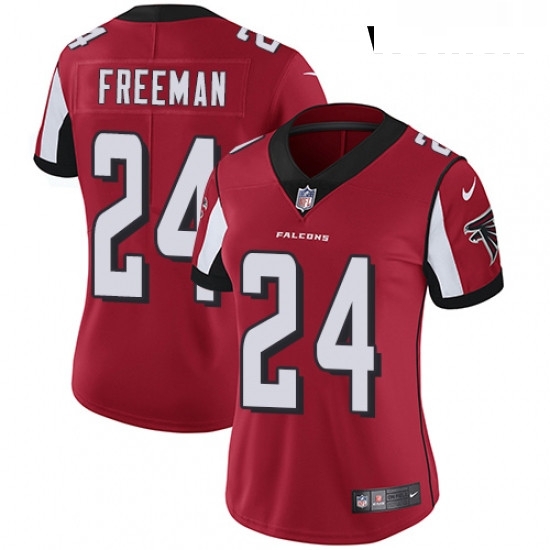 Womens Nike Atlanta Falcons 24 Devonta Freeman Elite Red Team Color NFL Jersey Womens Nike Atlanta Falcons 24 Devonta Freeman Elite Red Team Color NFL Jersey